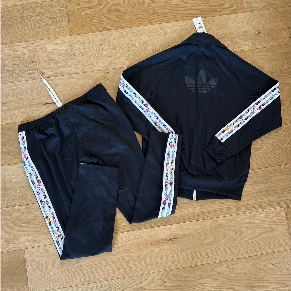 Adidas x Topshop - City College Tracksuit Jacket and Pants in Black & White - Picture 3 of 6